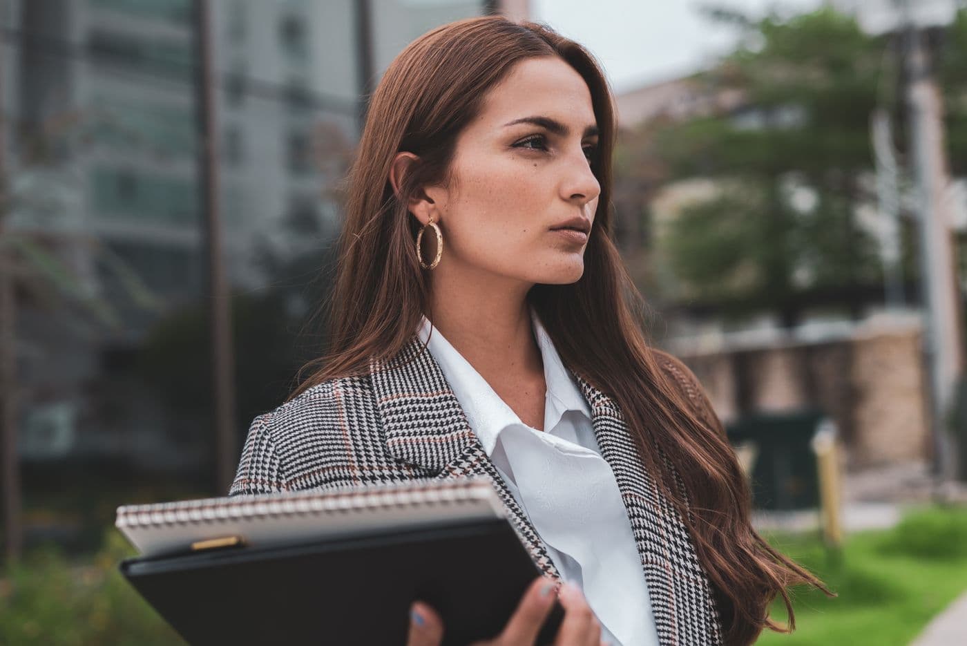 Margaux Sinclair outside the Meridian Group headquarters